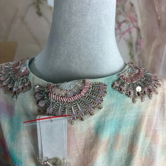 NEW Soft Surroundings Bazille Pastel Embroidered Tunic - Picture 9 of 14